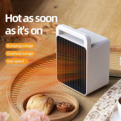 Mini aquecedor elétrico portátil PTC aquecimento rápido para escritório 900W fonte de energia
