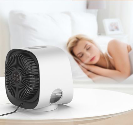 Mini-condicionador de ar móvel com ventilador elétrico refrigerado a água portátil de baixo ruído