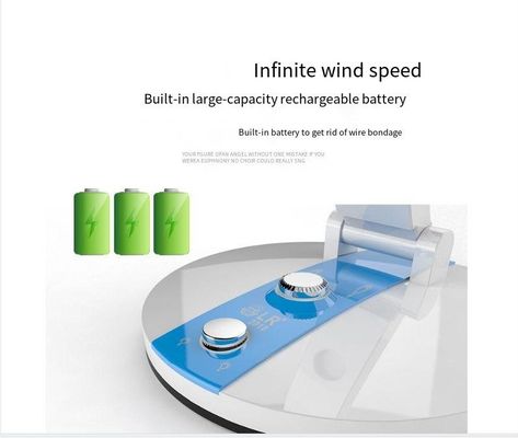 Protable Mini Pequeno Popular Recarregável Ventilador de Mão Com Luz LED e velocidade ajustável