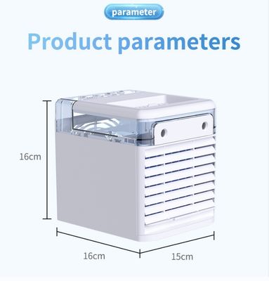 Desktop Mini Air Cooler 870g ABS Material Dual Spray USB Carregamento Plug-in Duplo Propósito