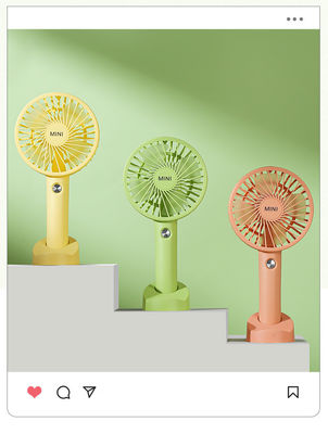 Mini Fan Pequeno Popular para Domicílio e Estudante Dormitório Carregamento USB Recarregável