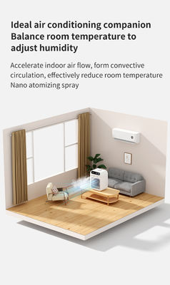 Mini ventilador de ar condicionado de escritório com refrigeração por água e luz noturna Peso líquido 700g
