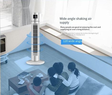 Ventilador de torre vertical para uso doméstico com design sem folhas e função de ajuste de temporizador de 1 a 12 horas
