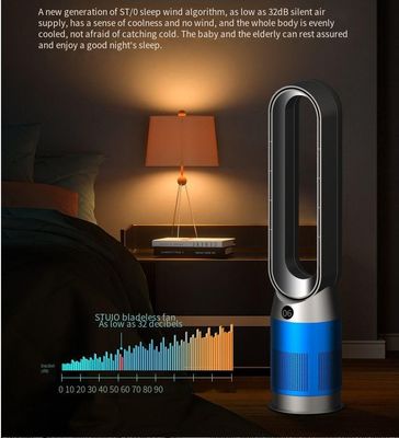 Ventilador de chão inteligente 3 em 1 com funções de resfriamento e aquecimento e controle remoto