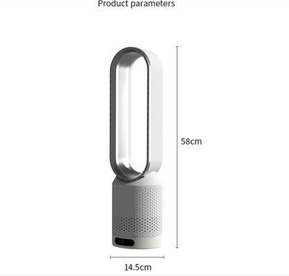Ventilador de torre elétrico comercial com controle remoto de tela sensível ao toque e design sem lâmina