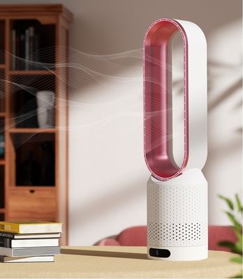 Ventilador de torre elétrico comercial com controle remoto de tela sensível ao toque e design sem lâmina