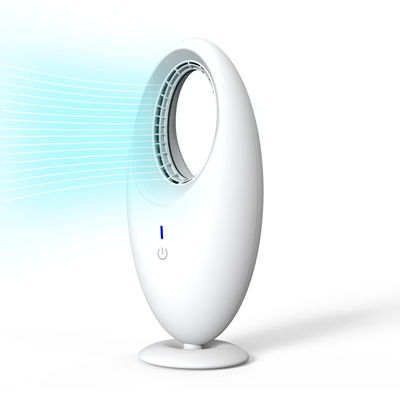 Ventilador elétrico silencioso automático mini carregamento 2 em 1 Ventilador de mesa sem lâmina com luz