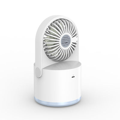 Ajuste de 3 velocidades Carregamento por USB Lindo escritório Ventilador pequeno com mini-umidificador de spray