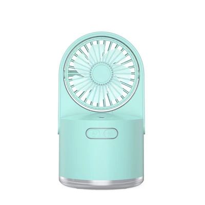 2 em 1 Mini Fan Humidificador Ventilador portátil com função USB recarregável