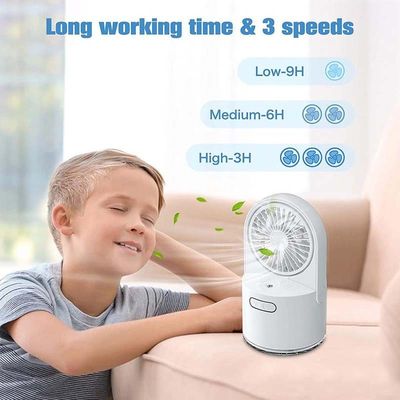 2 em 1 Mini Fan Humidificador Ventilador portátil com função USB recarregável