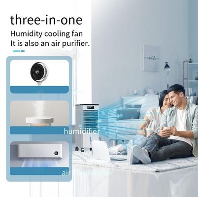 Ventilador de refrigeração elétrico portátil 3 em 1 Ventilador de purificação de ar inteligente com refrigerador de ar de água
