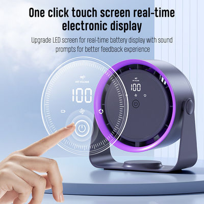 Ventilador sem lâmina com controlo táctil para circulação de ar silenciosa e alimentação de energia DC4.2V