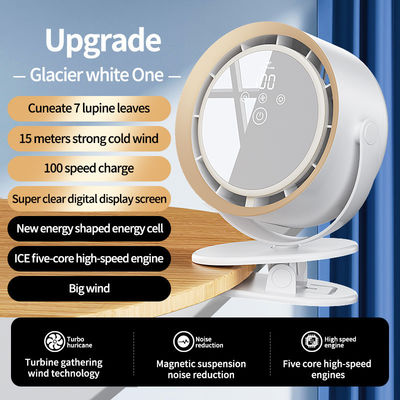 Ventilador sem lâmina com controlo táctil para circulação de ar silenciosa e alimentação de energia DC4.2V