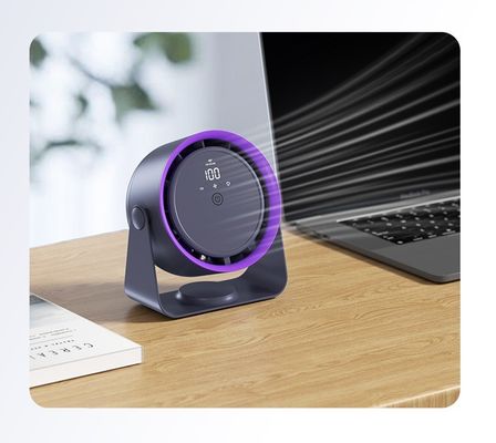 Solução de refrigeração 2 em 1 Ventilador de mesa elétrico com controle de tela sensível ao toque e 5 ajustes de velocidade