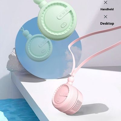 Ventilador de pescoço portátil portátil com alta capacidade de vento e fonte de alimentação DC5V