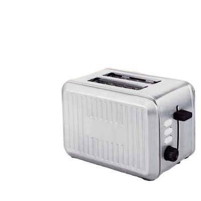 Torradeira de aço inoxidável de 750W com toque frio e controle de temporizador mecânico