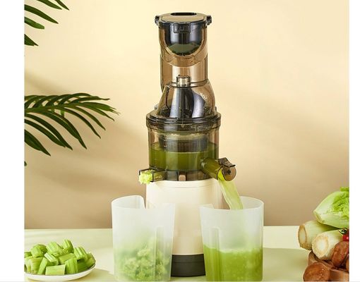 Máquina de extração de frutas de liquidificador elétrico vermelho 500W Prensa a frio Professional Slow Juicer
