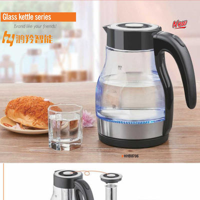 Chaleira de chá elétrica revestida de vidro 50/60Hz para cozinha doméstica