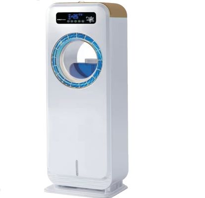 Ar condicionado de água móvel pessoal com controle remoto e ventilador de pulverização de névoa sem folhas