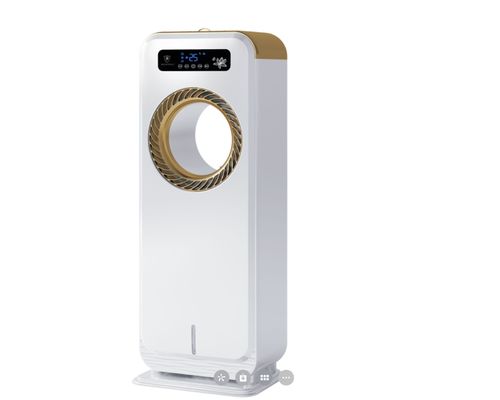 Ventilador de névoa sem lâmina com filtro de poeira lavável desmontável e controle táctil