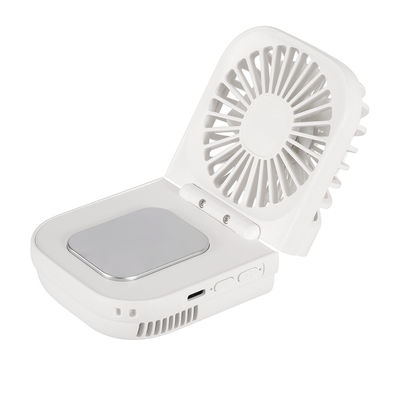 Português Portavel Ventilador de mão pequeno USB Carregamento Desktop dobrável Ventilador de pescoço pendurado