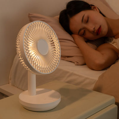 3600mAh USB recarregável Ventiladores de refrigeração de três velocidades com luz noturna portáteis e silenciosos