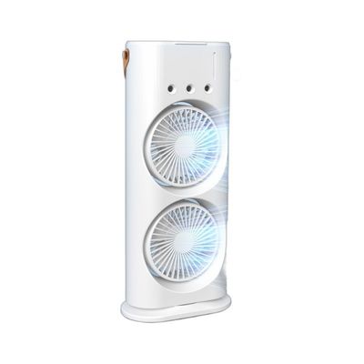 6 Vane giratório USB Linha de alimentação ventilador de pulverização de duas extremidades para escritório doméstico recarregável