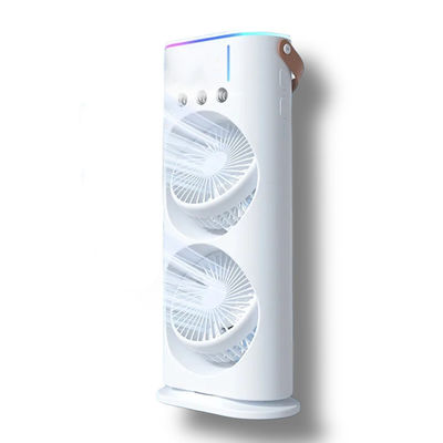 6 Vane giratório USB Linha de alimentação ventilador de pulverização de duas extremidades para escritório doméstico recarregável