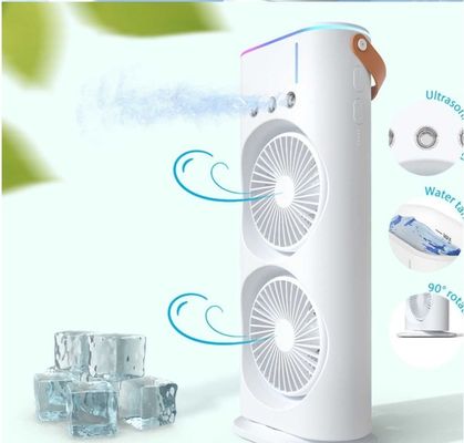 6 Vane giratório USB Linha de alimentação ventilador de pulverização de duas extremidades para escritório doméstico recarregável