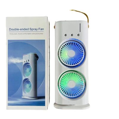 Ventilador de pulverização de cabeça dupla Ar condicionado de refrigeração de humidificação para arrefecimento de escritório