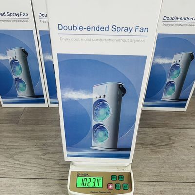 Ventilador de pulverização de cabeça dupla Ar condicionado de refrigeração de humidificação para arrefecimento de escritório