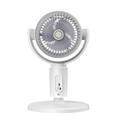Altura ajustável 4000mA Portátil USB Recarregável Ventilador de pé com Luz de lâmpada LED de tempo