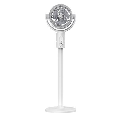 Altura ajustável 4000mA Portátil USB Recarregável Ventilador de pé com Luz de lâmpada LED de tempo