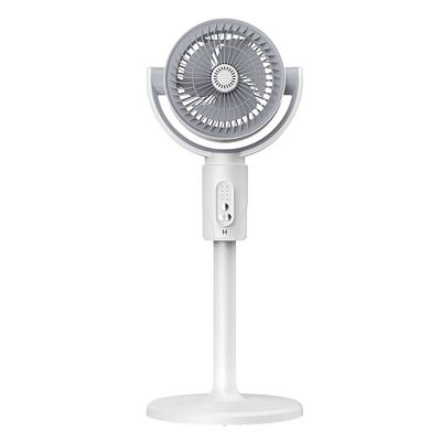 Altura ajustável 4000mA Portátil USB Recarregável Ventilador de pé com Luz de lâmpada LED de tempo