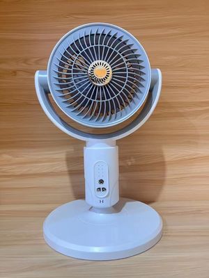 Altura ajustável 4000mA Portátil USB Recarregável Ventilador de pé com Luz de lâmpada LED de tempo