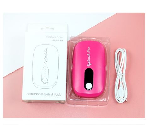 Mini ventilador de pestanas portátil alimentado por USB para extensões Manual do usuário e cabo incluído