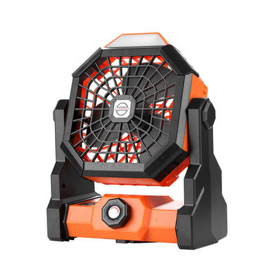 Ventilador de teto recarregável portátil de 6 polegadas com luz LED e sem controle remoto