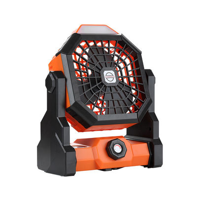 Ventilador portátil de 6 polegadas de vento recarregável de tenda de acampamento ao ar livre com iluminação e durável