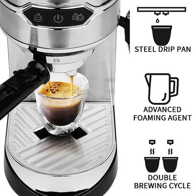 Máquina de café Espresso elétrica portátil feita de aço inoxidável para casa e escritório