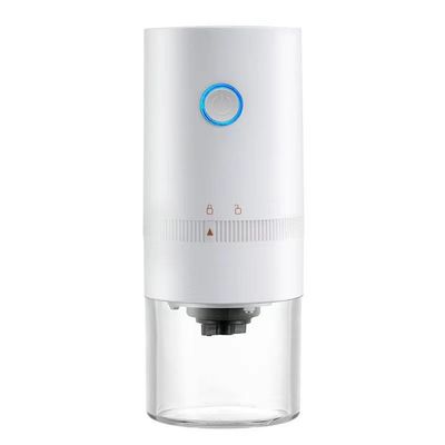 Moinho de café elétrico de plástico ABS para casa e escritório com função de ciclo de limpeza