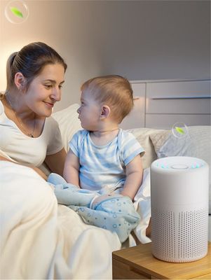 Purificador de ar de aromaterapia controlado por aplicação Dimensões pequenas para formaldeído e odor