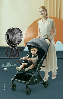 Mini ventilador pessoal portátil versátil USB recarregável ventilador de carrinho de bebê para casa
