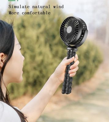 Mini ventilador de refrigeração para bebê portátil 3 Vane rotativo ventilador de carrinho USB recarregável