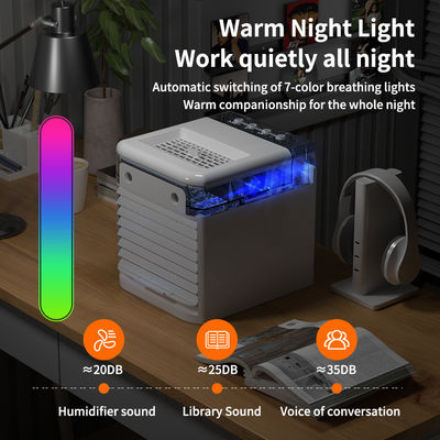 Mini USB Mobile Pequeno Ar condicionado resfriado a água com ventilador de 3 velocidades e resfriamento a água