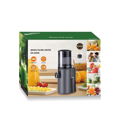 Máquina de extração de suco de frutas e vegetais original, prensada a frio, de pressão lenta, sem controle de aplicação