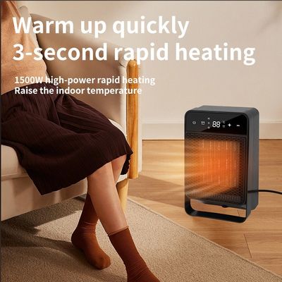 Aquecedores elétricos portáteis para casa de inverno 1100G aquecimento rápido com ecrã LCD touch remoto