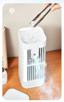 Ventilador de ar frio portátil de escritório com luz noturna e altura ajustável