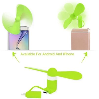 Ventilador de telefone móvel portátil dobrável TPE ABS Material 2 em 1 para iPhone Android