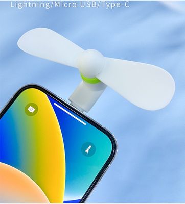 Ventilador de telefone móvel portátil dobrável TPE ABS Material 2 em 1 para iPhone Android
