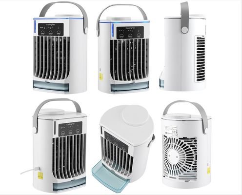 Mini Desktop spray ventilador de ar condicionado com umidificação e panela rotativa quantidade 3